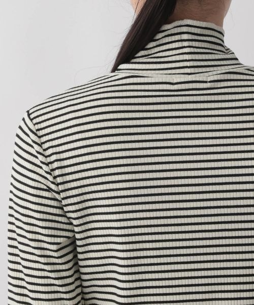 LOWRYS FARM(ローリーズファーム)の「ボーダータートル 167936(Tシャツ/カットソー・レディース・オフホワイト/ブラウン/グリーン/ベージュ/ブラック/ブラウン系その他・FREE)」の12枚目の写真