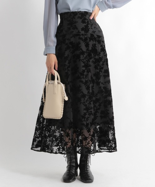 Andemiu（アンデミュウ）の「オパールパイピングスカート169395（スカート・レディース・ブラック/ベージュ/ブルー/イエロー・SMALL/MEDIUM）」の10枚目の写真