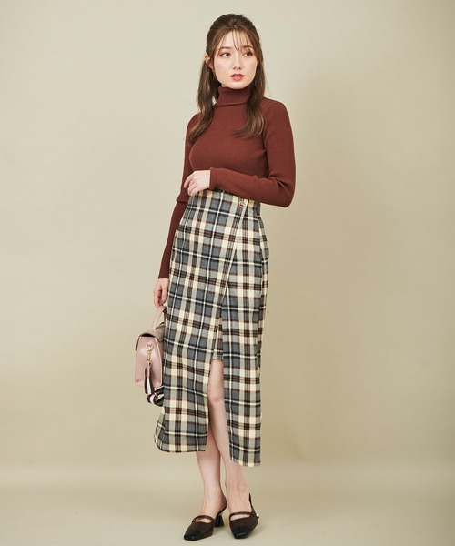 31 Sons de mode（トランテアン　ソン　ドゥ　モード）の「スリットタイトスカート（スカート・レディース・ブラック/ブラウン系その他・36/38）」の14枚目の写真