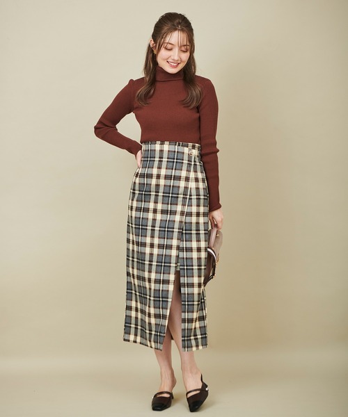 31 Sons de mode（トランテアン　ソン　ドゥ　モード）の「スリットタイトスカート（スカート・レディース・ブラック/ブラウン系その他・36/38）」の17枚目の写真