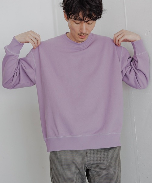 GLOBAL WORK（グローバルワーク）の「モッチリッチクルー/281832（Tシャツ/カットソー・メンズ・ホワイト/ネイビー/ライトグリーン/ライトパープル/オレンジ/ライトブルー/ピンク系その他/グリーン・SMALL/MEDIUM/LARGE/X-LARGE）」の20枚目の写真