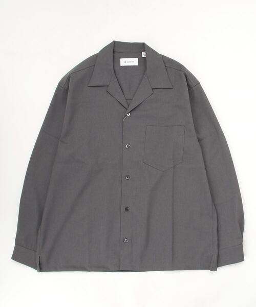 GLOSTER(グロスター)の「【GLOSTER/グロスター】ACTIVE SETTER ウールライクオープンカラーシャツ 日本製(シャツ/ブラウス・メンズ・グレー/ネイビー/ダークブラウン・L/M/S)」の6枚目の写真