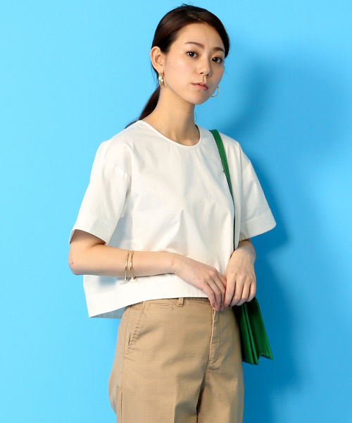 Rouge vif（ルージュヴィフ）の「ﾌｨﾝｸｽｻﾃﾝﾌﾟﾙｵｰﾊﾞｰ（シャツ/ブラウス・レディース・ホワイト/ベージュ・FREE）」の2枚目の写真