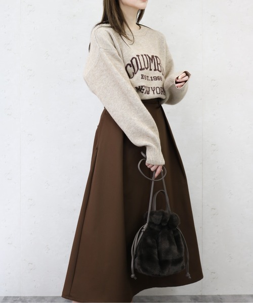 Lee（リー）の「Lee/リー　エステルツイルタック入りフレアスカート（スカート・レディース・ベージュ/ピンク/ブラック/グリーン/ブラウン/レッド・MEDIUM/SMALL）」の13枚目の写真