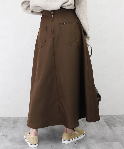 Lee（リー）の「Lee/リー　エステルツイルタック入りフレアスカート（スカート・レディース・ベージュ/ピンク/ブラック/グリーン/ブラウン/レッド・MEDIUM/SMALL）」の15枚目の写真