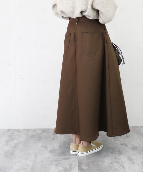 Lee（リー）の「Lee/リー　エステルツイルタック入りフレアスカート（スカート・レディース・ベージュ/ピンク/ブラック/グリーン/ブラウン/レッド・MEDIUM/SMALL）」の19枚目の写真