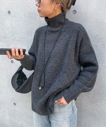 feepur | 【ハンドウォッシャブル】もちもちハイネックチュニックニット(ニット/セーター)