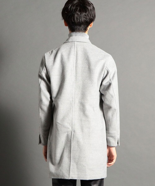 HIDEAWAYS NICOLE（ハイダウェイニコル）の「ハイブリットビーバーメルトンチェスターコート（チェスターコート・メンズ・ネイビー/ベージュ/チェック/ライトグレー・MEDIUM/LARGE/X-LARGE）」の9枚目の写真