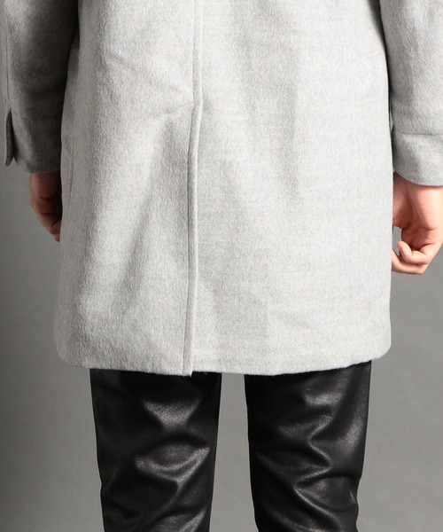 HIDEAWAYS NICOLE（ハイダウェイニコル）の「ハイブリットビーバーメルトンチェスターコート（チェスターコート・メンズ・ネイビー/ベージュ/チェック/ライトグレー・MEDIUM/LARGE/X-LARGE）」の18枚目の写真