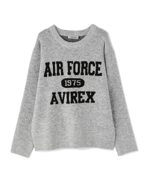 AVIREX（アヴィレックス）の「JACQUARD LOGO KNIT TOPS/ ジャガードロゴニットトップス（ニット/セーター・レディース・グレー/レッド/ネイビー・M/S）」の22枚目の写真