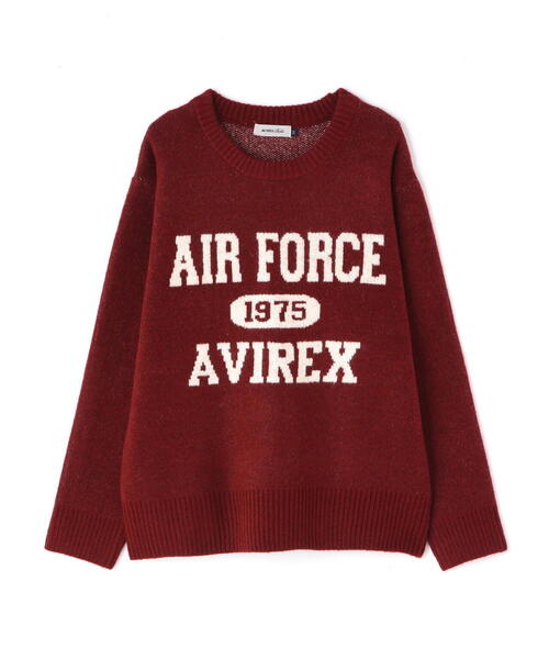 AVIREX（アヴィレックス）の「JACQUARD LOGO KNIT TOPS/ ジャガードロゴニットトップス（ニット/セーター・レディース・グレー/レッド/ネイビー・M/S）」の16枚目の写真
