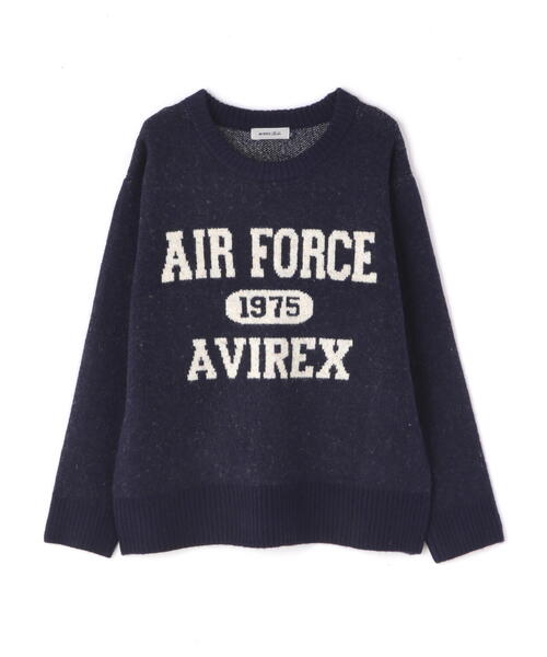 AVIREX（アヴィレックス）の「JACQUARD LOGO KNIT TOPS/ ジャガードロゴニットトップス（ニット/セーター・レディース・グレー/レッド/ネイビー・M/S）」の20枚目の写真
