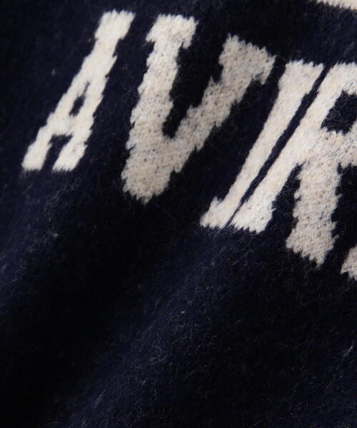 AVIREX（アヴィレックス）の「JACQUARD LOGO KNIT TOPS/ ジャガードロゴニットトップス（ニット/セーター・レディース・グレー/レッド/ネイビー・M/S）」の21枚目の写真