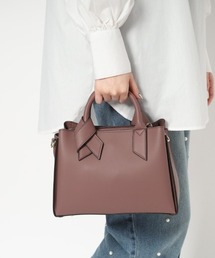 合皮リボンハンドル２WAYあおりトート