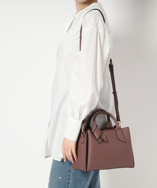 Ober Tashe（オーバータッシェ）の「合皮リボンハンドル２WAYあおりトート（トートバッグ・レディース・ベージュ/ブラック/キャメル/ピンクベージュ/ピンク系・FREE）」の19枚目の写真