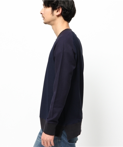 417 EDIFICE(フォーワンセブンエディフィス)の「◇ジャガードハニカム クルーネックスウェット(スウェット・メンズ・ブラック/ホワイト/ネイビー・MEDIUM/SMALL/LARGE)」の5枚目の写真