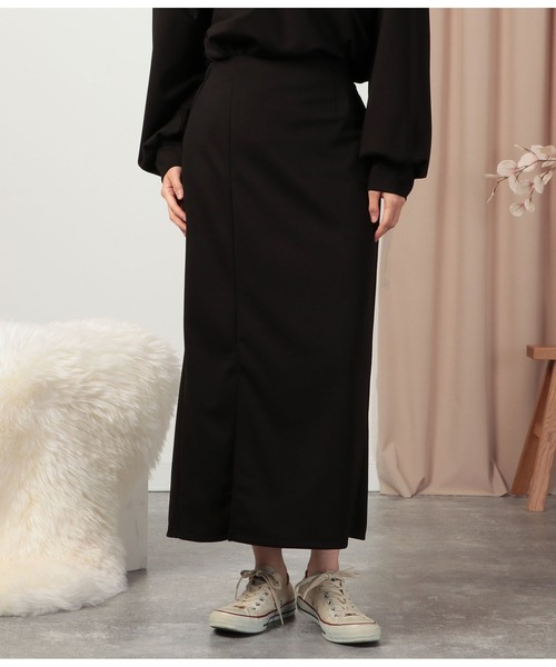 CHILLE（チル）の「ポンチタイトスリットスカート（スカート・レディース・ブラウン/グリーン/ブラック・FREE）」の12枚目の写真