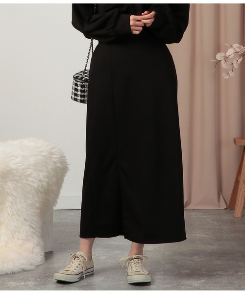 CHILLE（チル）の「ポンチタイトスリットスカート（スカート・レディース・ブラウン/グリーン/ブラック・FREE）」の14枚目の写真