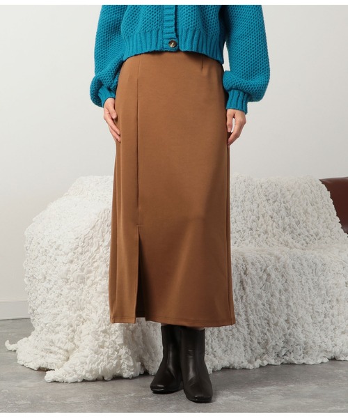 CHILLE（チル）の「ポンチタイトスリットスカート（スカート・レディース・ブラウン/グリーン/ブラック・FREE）」の18枚目の写真