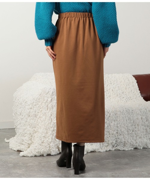 CHILLE（チル）の「ポンチタイトスリットスカート（スカート・レディース・ブラウン/グリーン/ブラック・FREE）」の8枚目の写真