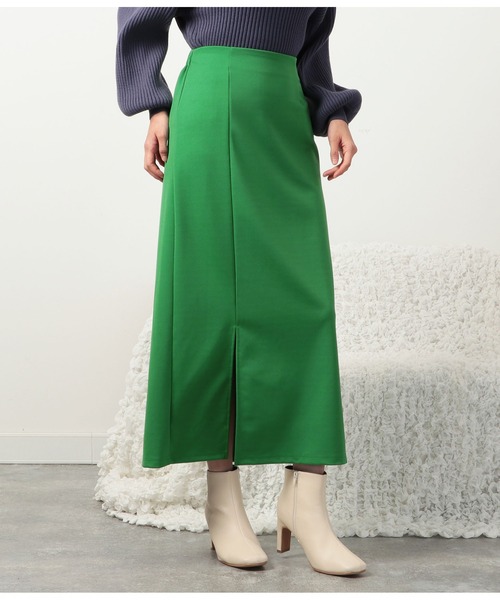 CHILLE（チル）の「ポンチタイトスリットスカート（スカート・レディース・ブラウン/グリーン/ブラック・FREE）」の15枚目の写真