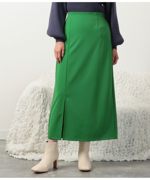 CHILLE（チル）の「ポンチタイトスリットスカート（スカート・レディース・ブラウン/グリーン/ブラック・FREE）」の11枚目の写真