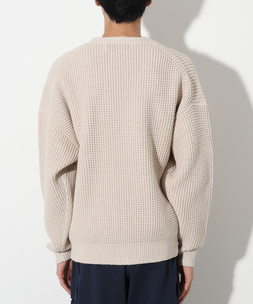 Oriens JOURNAL STANDARD（オリエンス ジャーナルスタンダード）の「Popcorn Knit CD/ポップコーンニットカーディガン（カーディガン/ボレロ・メンズ・カーキ/アイボリー/ブラック・MEDIUM/LARGE）」の18枚目の写真