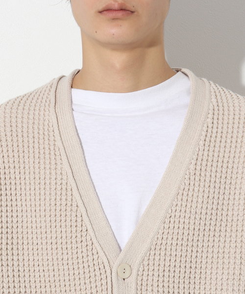 Oriens JOURNAL STANDARD（オリエンス ジャーナルスタンダード）の「Popcorn Knit CD/ポップコーンニットカーディガン（カーディガン/ボレロ・メンズ・カーキ/アイボリー/ブラック・MEDIUM/LARGE）」の17枚目の写真