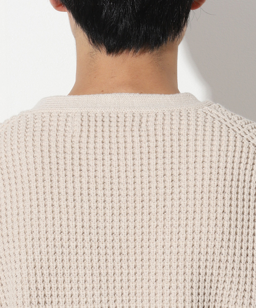 Oriens JOURNAL STANDARD（オリエンス ジャーナルスタンダード）の「Popcorn Knit CD/ポップコーンニットカーディガン（カーディガン/ボレロ・メンズ・カーキ/アイボリー/ブラック・MEDIUM/LARGE）」の16枚目の写真