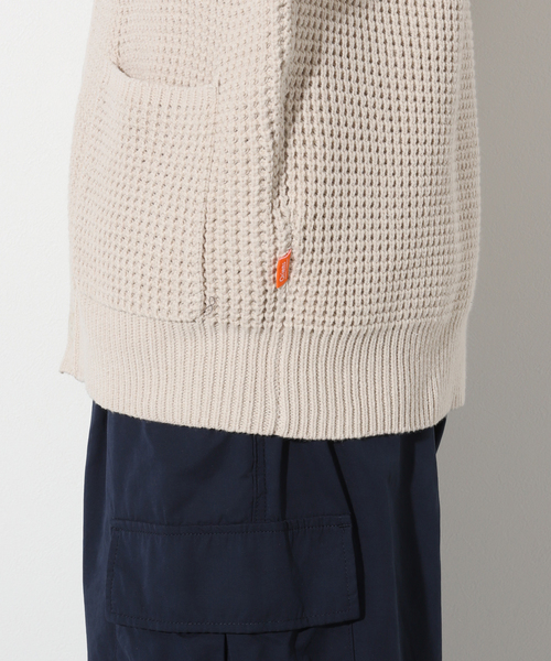 Oriens JOURNAL STANDARD（オリエンス ジャーナルスタンダード）の「Popcorn Knit CD/ポップコーンニットカーディガン（カーディガン/ボレロ・メンズ・カーキ/アイボリー/ブラック・MEDIUM/LARGE）」の12枚目の写真