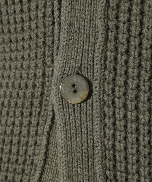 Oriens JOURNAL STANDARD（オリエンス ジャーナルスタンダード）の「Popcorn Knit CD/ポップコーンニットカーディガン（カーディガン/ボレロ・メンズ・カーキ/アイボリー/ブラック・MEDIUM/LARGE）」の8枚目の写真