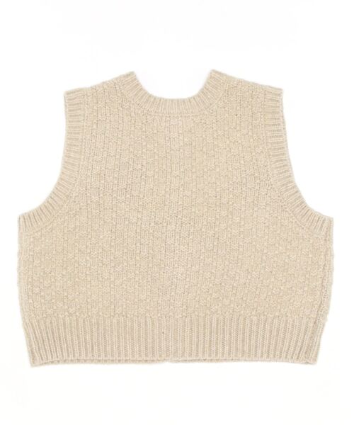 Samansa Mos2(サマンサ モスモス)の「【FROM ENGLAND】ブリティッシュウール前後着ベスト(ベスト・レディース・オフホワイト/ベージュ/チャコール・フリ-)」の16枚目の写真