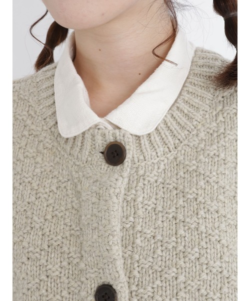 Samansa Mos2(サマンサ モスモス)の「【FROM ENGLAND】ブリティッシュウール前後着ベスト(ベスト・レディース・オフホワイト/ベージュ/チャコール・フリ-)」の8枚目の写真