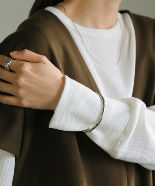 select MOCA（セレクトモカ）の「ドロップバングル（バングル/リストバンド・レディース・シルバー/ゴールド・FREE）」の6枚目の写真