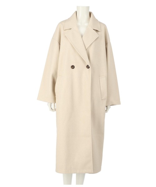 ANAP（アナップ）の「ダブルボタンロングテーラードコート（チェスターコート・レディース・グレー/アイボリー/グリーン/ブルー/ブラック・FREE）」の10枚目の写真