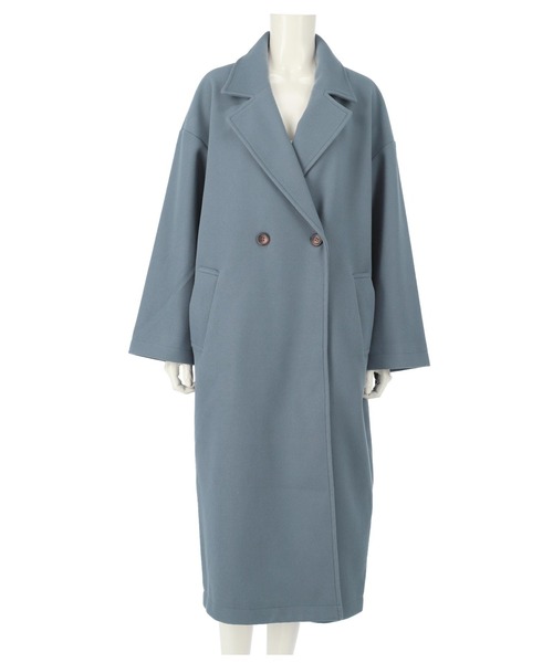 ANAP（アナップ）の「ダブルボタンロングテーラードコート（チェスターコート・レディース・グレー/アイボリー/グリーン/ブルー/ブラック・FREE）」の20枚目の写真