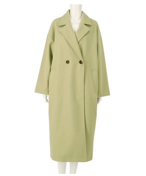 ANAP（アナップ）の「ダブルボタンロングテーラードコート（チェスターコート・レディース・グレー/アイボリー/グリーン/ブルー/ブラック・FREE）」の9枚目の写真