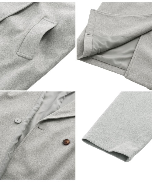 ANAP（アナップ）の「ダブルボタンロングテーラードコート（チェスターコート・レディース・グレー/アイボリー/グリーン/ブルー/ブラック・FREE）」の13枚目の写真