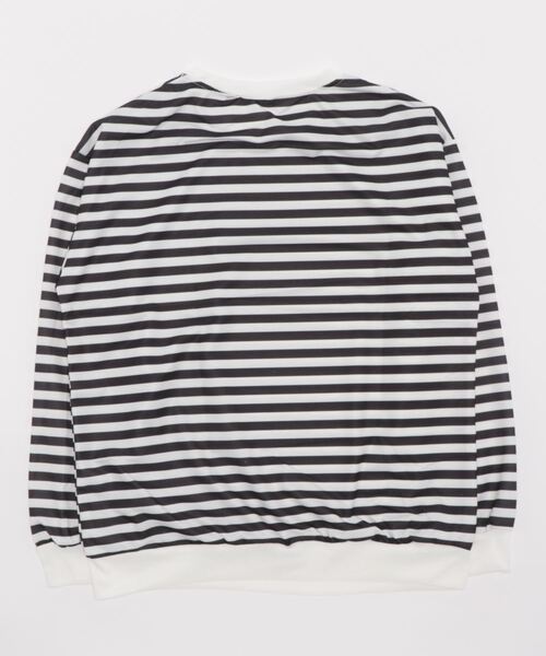 Burner(バーナー)の「【OKUOKU 0909】ラウンドネック ボーダー ロングスリーブ Tシャツ oku-tops-685604443846-14(Tシャツ/カットソー・レディース・A/B・FREE)」の3枚目の写真