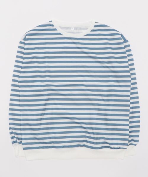 Burner(バーナー)の「【OKUOKU 0909】ラウンドネック ボーダー ロングスリーブ Tシャツ oku-tops-685604443846-14(Tシャツ/カットソー・レディース・A/B・FREE)」の5枚目の写真