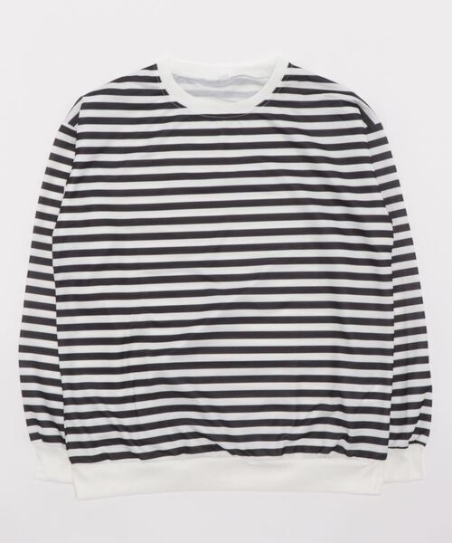 Burner(バーナー)の「【OKUOKU 0909】ラウンドネック ボーダー ロングスリーブ Tシャツ oku-tops-685604443846-14(Tシャツ/カットソー・レディース・A/B・FREE)」の6枚目の写真