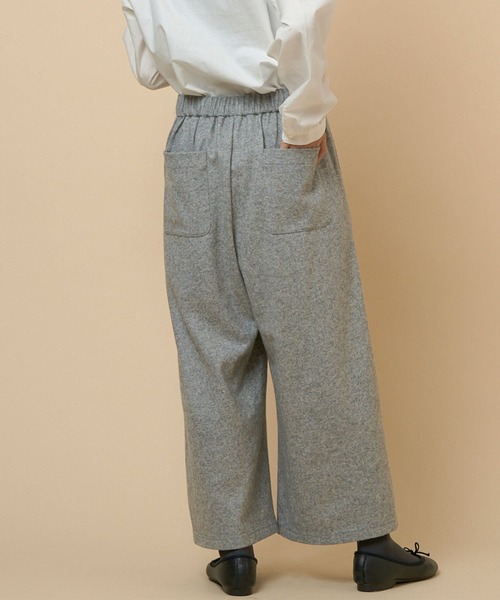 NIMES(ニーム)の「ウール天竺ストレートパンツ(その他パンツ・レディース・サックスブルー/ブラック・0/1)」の4枚目の写真