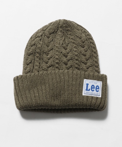 Lee(リー)の「Lee/リー CABLE WATCH CAP ACRYLIC ビーニー(ニットキャップ/ビーニー・メンズ・モスグリーン/レッド/ブラック/ネイビー/グレー/ホワイト/ピンク・57~59cm)」の5枚目の写真