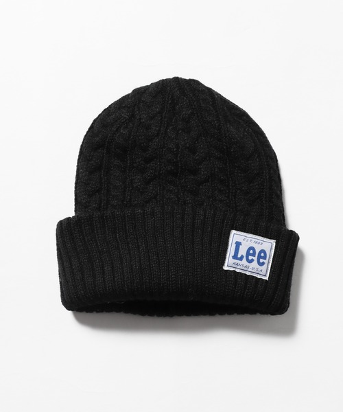 Lee(リー)の「Lee/リー CABLE WATCH CAP ACRYLIC ビーニー(ニットキャップ/ビーニー・メンズ・モスグリーン/レッド/ブラック/ネイビー/グレー/ホワイト/ピンク・57~59cm)」の3枚目の写真