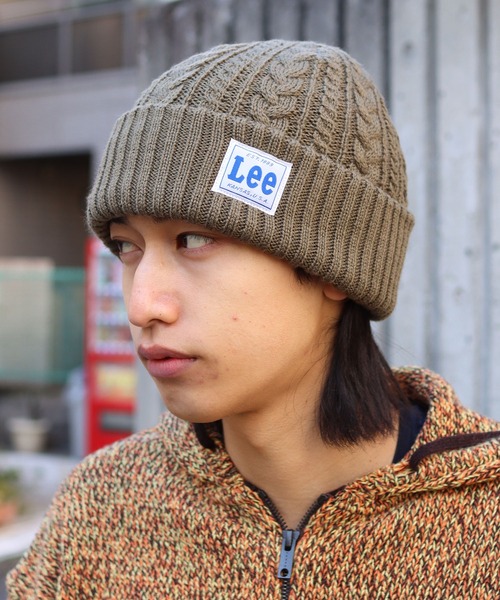 Lee(リー)の「Lee/リー CABLE WATCH CAP ACRYLIC ビーニー(ニットキャップ/ビーニー・メンズ・モスグリーン/レッド/ブラック/ネイビー/グレー/ホワイト/ピンク・57~59cm)」の18枚目の写真