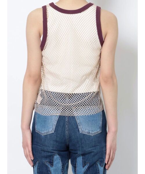 jouetie（ジュエティ）の「カラーメッシュタンク（タンクトップ・レディース・オフホワイト/ブラック/ボルドー/オレンジ/ブルー・MEDIUM）」の18枚目の写真
