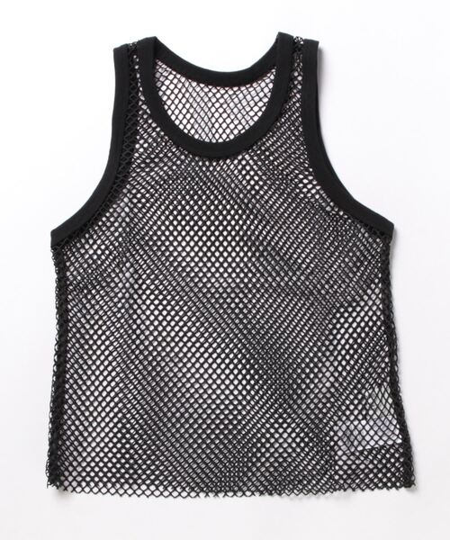 jouetie（ジュエティ）の「カラーメッシュタンク（タンクトップ・レディース・オフホワイト/ブラック/ボルドー/オレンジ/ブルー・MEDIUM）」の3枚目の写真