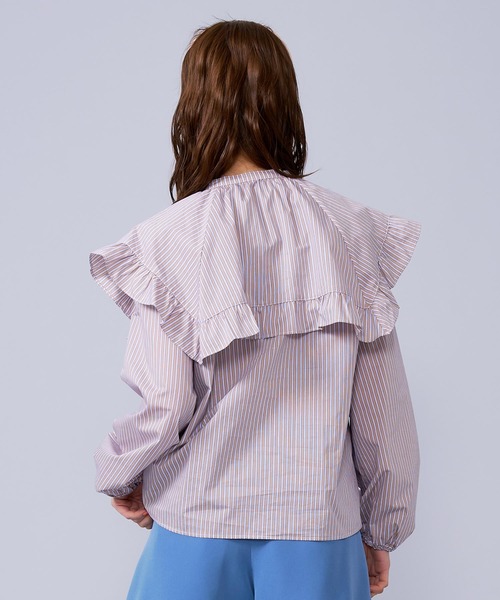 MILKFED.（ミルクフェド）の「STRIPED BIG COLLAR BLOUSE（シャツ 