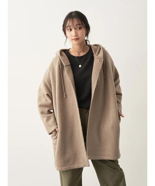 CRAFT STANDARD BOUTIQUE(クラフトスタンダードブティック)の「ニットコーディガン(その他アウター・レディース・ダークネイビー/グリーン/グレイッシュベージュ・FREE)」の4枚目の写真