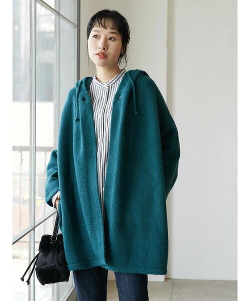 CRAFT STANDARD BOUTIQUE(クラフトスタンダードブティック)の「ニットコーディガン(その他アウター・レディース・ダークネイビー/グリーン/グレイッシュベージュ・FREE)」の5枚目の写真
